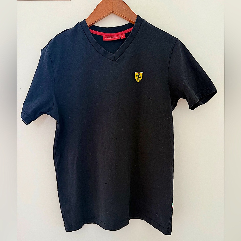 FERRARI Men's Official Licensed Product Black T Shirt Tees %100 Cotton Size S